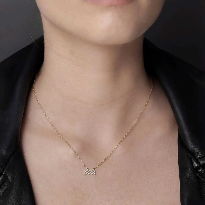 Silk & Steel Aquarius Necklace image number 1